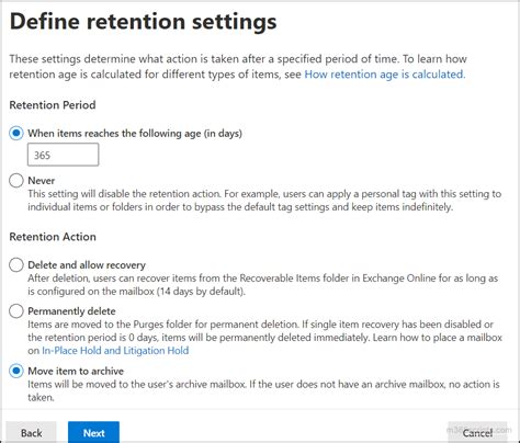 customize an archive and deletion policy.